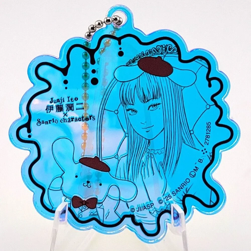Tomie & Pompompurin - Junji Ito x Sanrio Blue Acrylic Charm